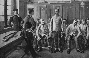 Military instruction, wood engraving, 1880