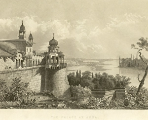 Military and munity mutiny views the palace at Agra, Uttar Prades h, India, As ia