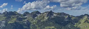 Framed Print : Mindelheimer Klettersteig, mountain range with the three Schafalpenkoepfe