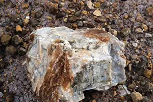 Mineral formation due to temperature changes in Petrified Forest Nationa Park