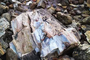 Mineral formation due to temperature changes in Petrified Forest Nationa Park