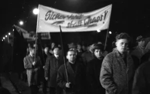 Miners and employees of the Moeller-Rheinbaben colliery in Bottrop