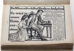 Miracle cure for alcoholism, advertisement in an illustrated German fleet calendar