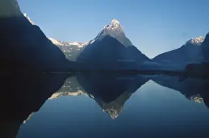 Category Mountain Landscapes Prints: Mitre Peak, 1692 m, at Milford Sound