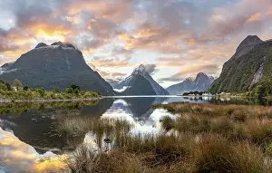 Mitre Peak, reflection in water