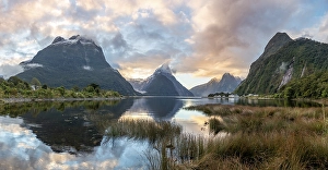 Mitre Peak, reflection in water