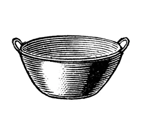 Mixing bowl, historical illustration