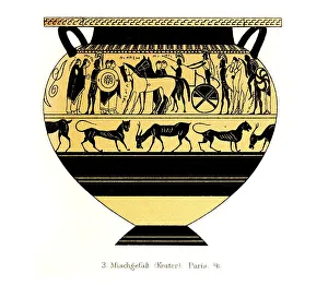 Mixing vessel, vase, Paris, historical illustration