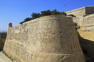 Moat and fortified city walls, Saint John bastion