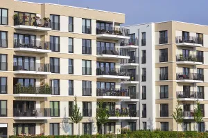 Modern apartment buildings in a new residential district in Berlin