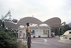 Modern architecture D. Whittingham petrol station, Kingston, Jamaica 1970