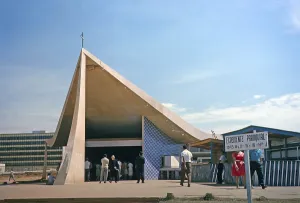 Modern architecture of the new church buildings in the capital Brasilia, Federal District, Brazil, 1962, South America