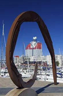 Modern Art and Utkiken Tower by the Harbour