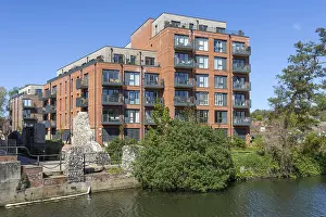 Modern housing development riverside apartments