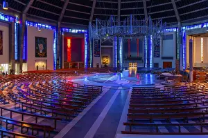 Modern interior of Roman Catholic cathedral church