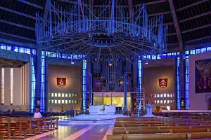 Modern interior of Roman Catholic cathedral church