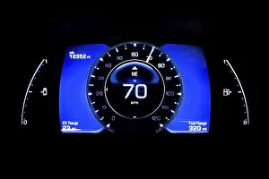 Modern light car mileage (dashboard)