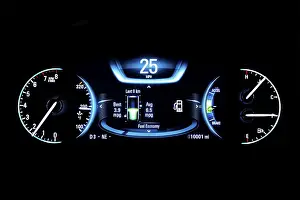 Modern light car mileage (dashboard)