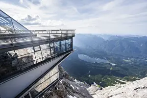 Modern mountain station of the Bavarian Zugspitze railway