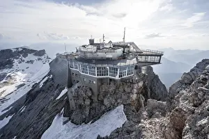 Modern mountain station of the Bavarian Zugspitze railway