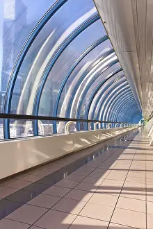 Modern office and shopping bridge of Moscow City