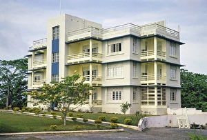 Modern residential building from the 1960s, Ghana, West Africa 1963, Africa