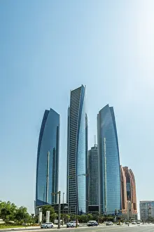 Framed Print : Modern skyline of Abu Dhabi, United Arab Emirates
