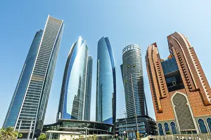 Framed Print : Modern skyline of Abu Dhabi, United Arab Emirates