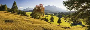 Category Mountain Landscapes Prints: Mogul meadows between Mittenwald and Kruen