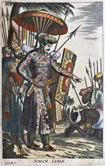 Mogul Shah Jehan, copperplate engraving by Olfert Dapper