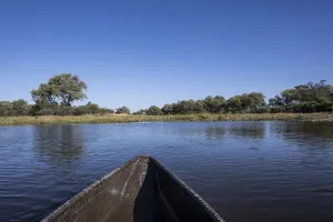 Mokoro, dugout canoe in the Okavango Delta
