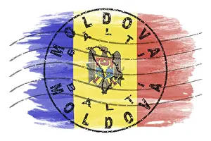 Moldova Balti Round Seal Map Design