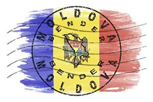 Moldova Bender Round Seal Map Design
