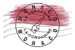 Monaco La Condamine Round Seal Map Design
