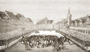 The monarchs and generals at the market place in Leipzig on 19