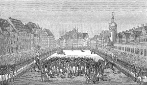 The monarchs and generals at the market place in Leipzig on 19