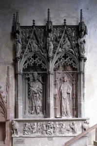Monastery church, double burial monument