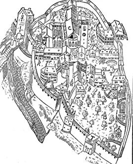 Monastery of St. Gallen, 1880, woodcut