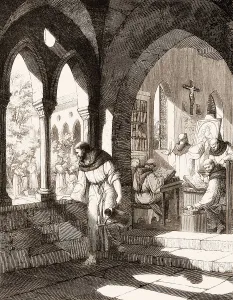 The monastic life of monks at work