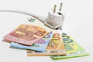 Money notes, symbol image, energy costs