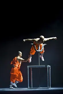 The will of the monk is so powerful that he is not hurt by the iron lance