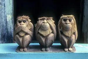 Monkeys in coconut shell Handicraft of Puducherry Pondicherry