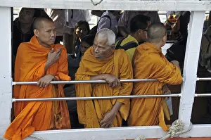 Monks, Bangkok, Thailand, Southeast Asia, Asia