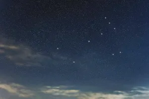 Monoceros star constellation, Night sky