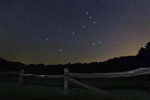 Monoceros star constellation, Night sky