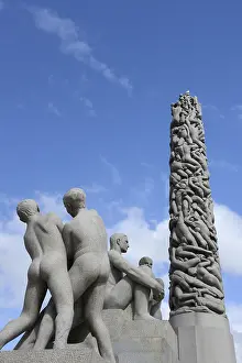 Monolith and human figures, Vigelandpark in Frognerpark