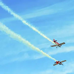 Monroe, NC - Nov 9 2013 - action in the sky during an airshow-warbirds over monroe