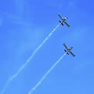 Monroe, NC - Nov 9 2013 - action in the sky during an airshow-warbirds over monroe