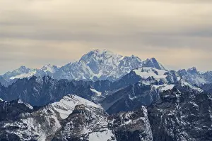Mont Blanc Mountain on Cloudy Day