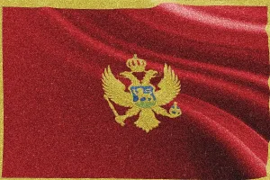 Montenegro glitter flag, national flag